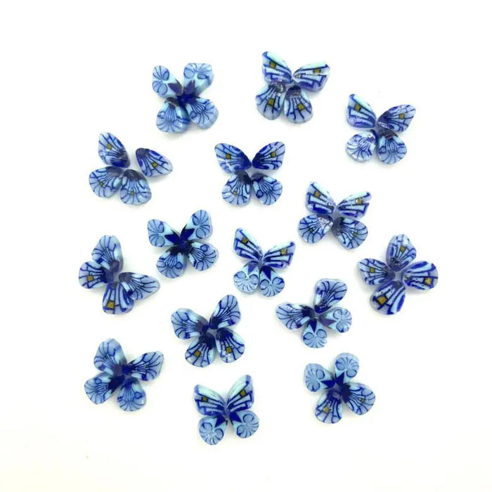 Adonis Blue Butterfly Wing Millefiori Murrine COE096