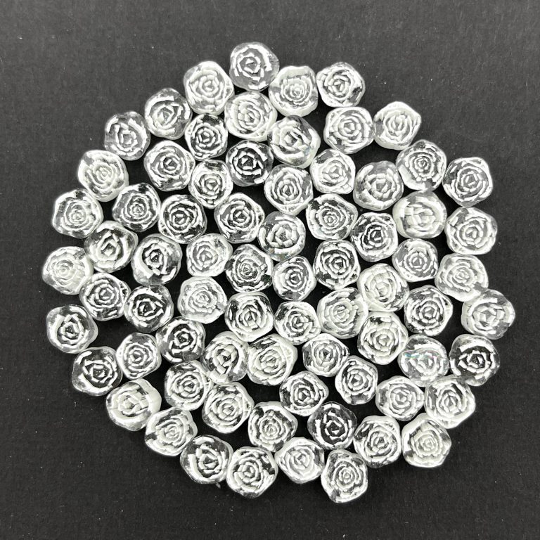 White Rose Millefiori Murrine Float Glass