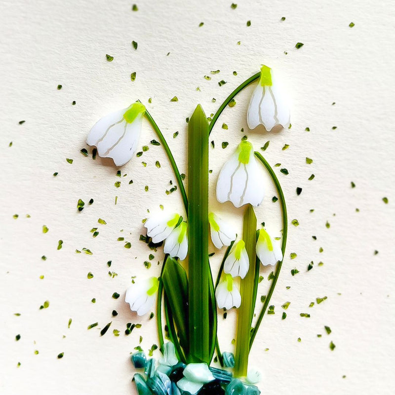 Snowdrop - Flower Millefiori Murrine COE090