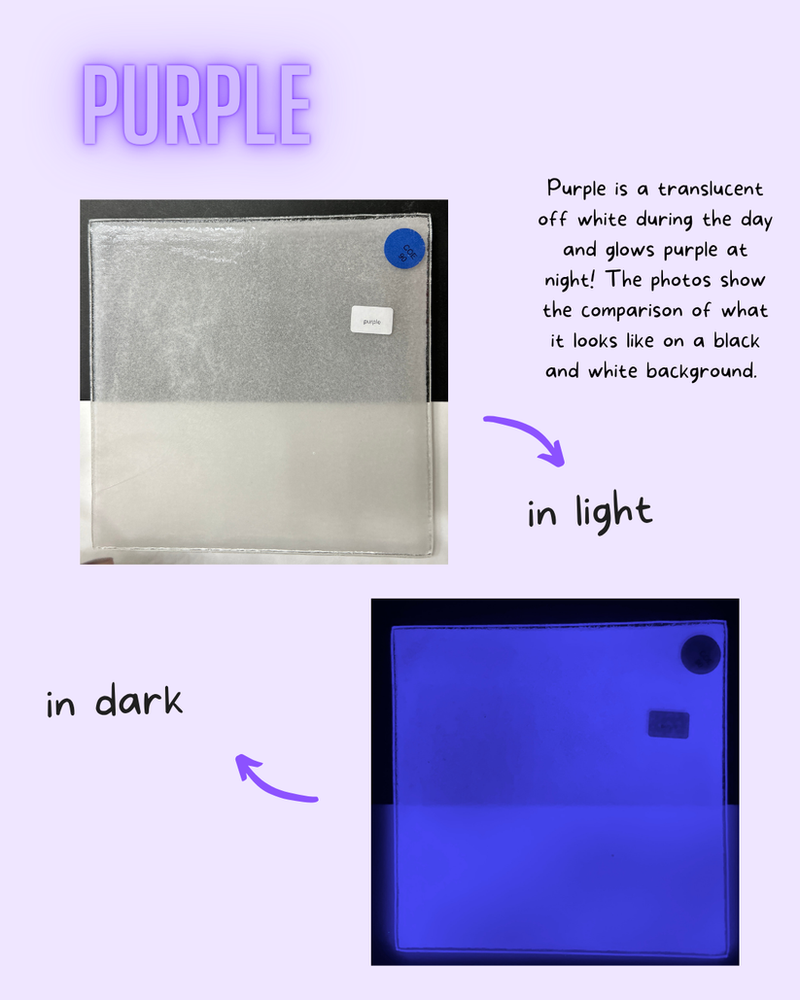 Classic Purple Glow Glass Sheet COE096
