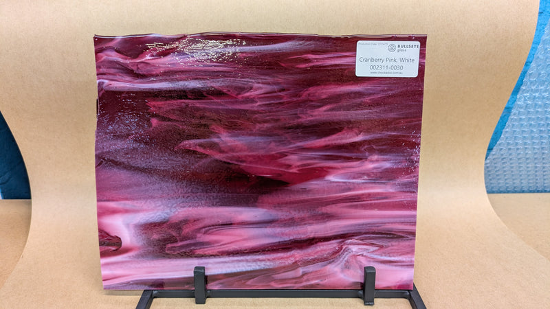 Cranberry Pink, White Streaky Bullseye Sheet 2311 3MM
