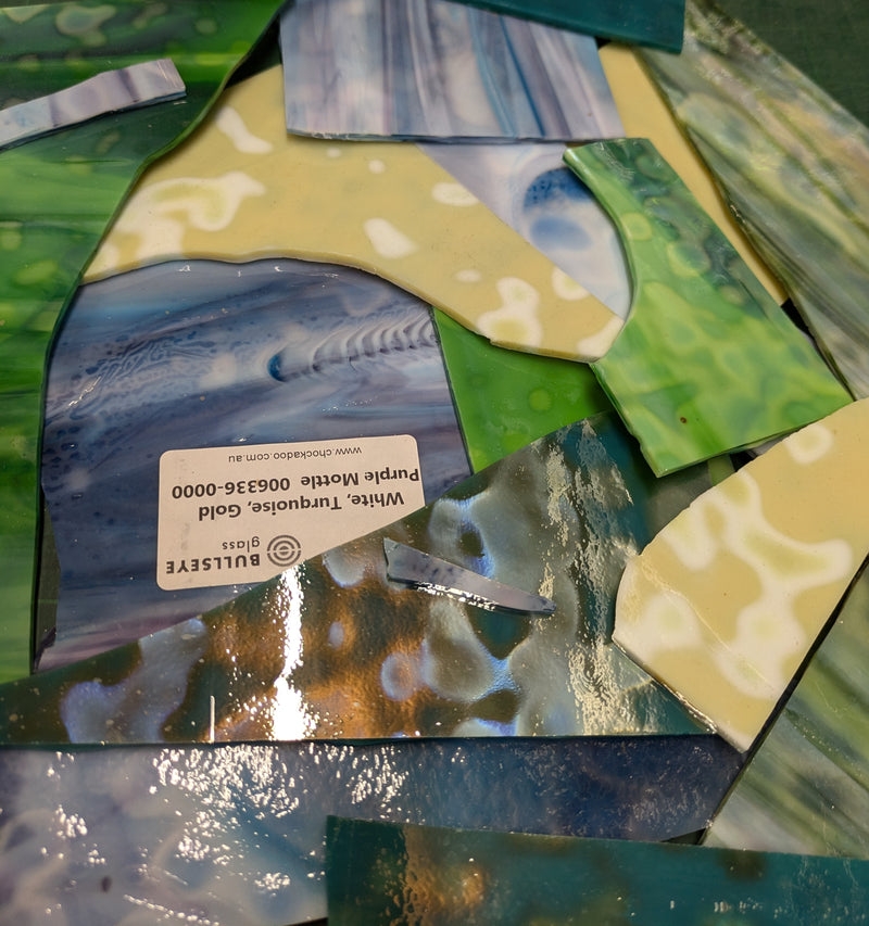 Bullseye Mottle Glass Sheet Offcuts
