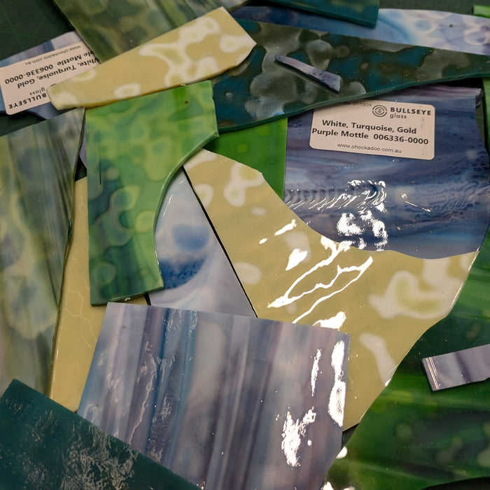 Bullseye Mottle Glass Sheet Offcuts