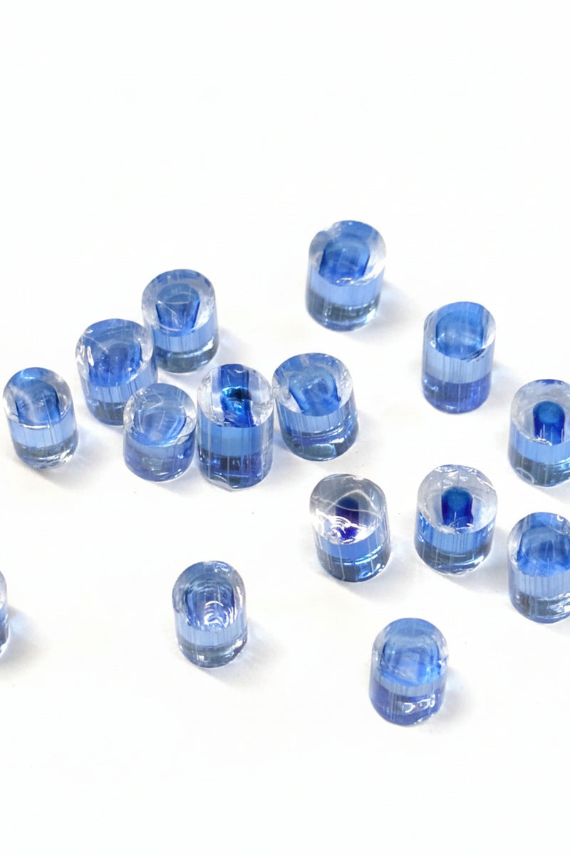 Blue Transparent Rings Millefiori Maherster Art Glass COE090