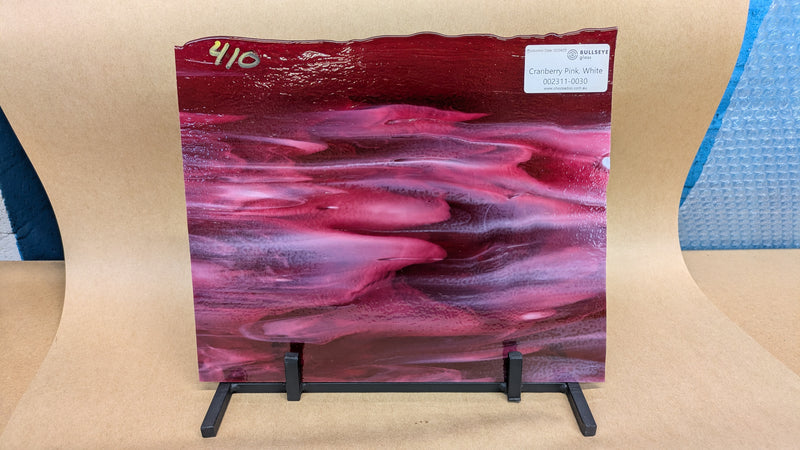 Cranberry Pink, White Streaky Bullseye Sheet 2311 3MM