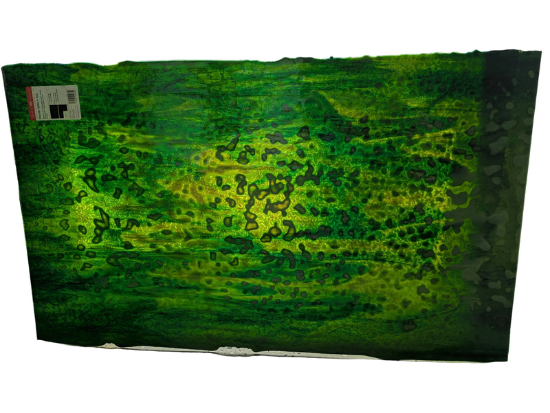 Medium Leaf, Emerald Green Mottle Mix Bullseye Sheet 6247 3MM