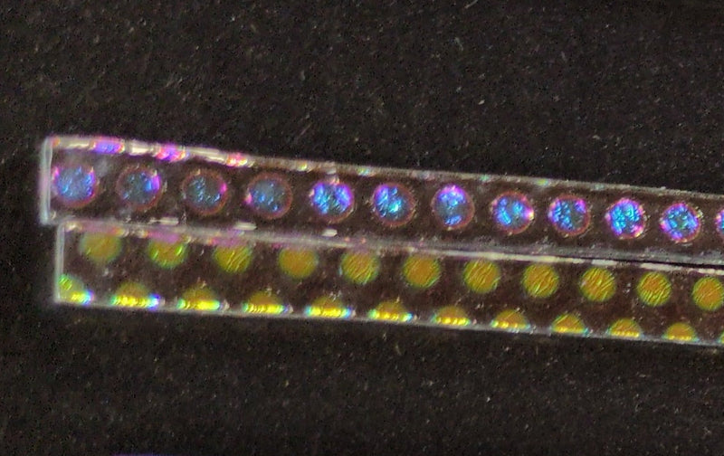 Pattern Dichroic on Black Opaque Sizzle Stix MP0100 6MM
