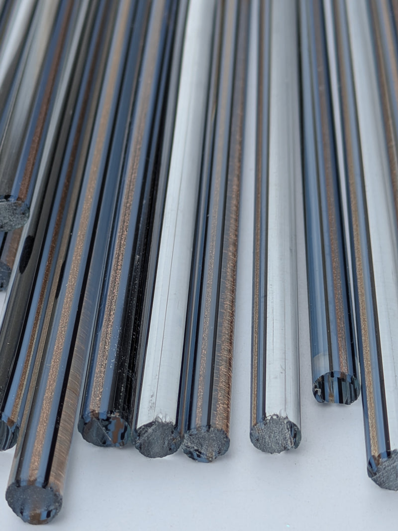 Aventurine, Black, and Periwinkle Lauscha Rod SNT110