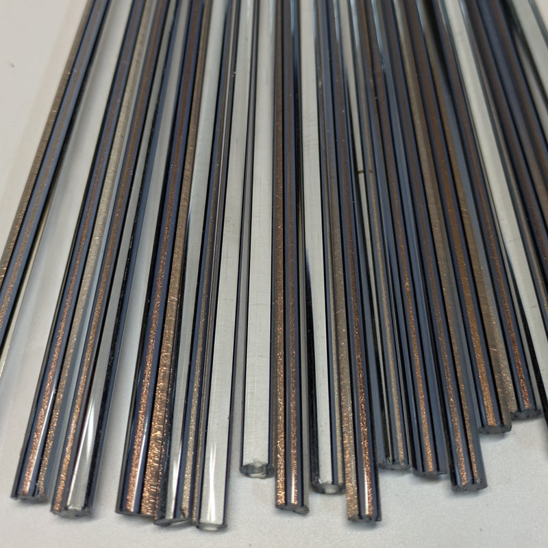 Aventurine, Black, and Periwinkle Lauscha Rod SNT110