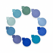 Thompson Enamels Blues Collage