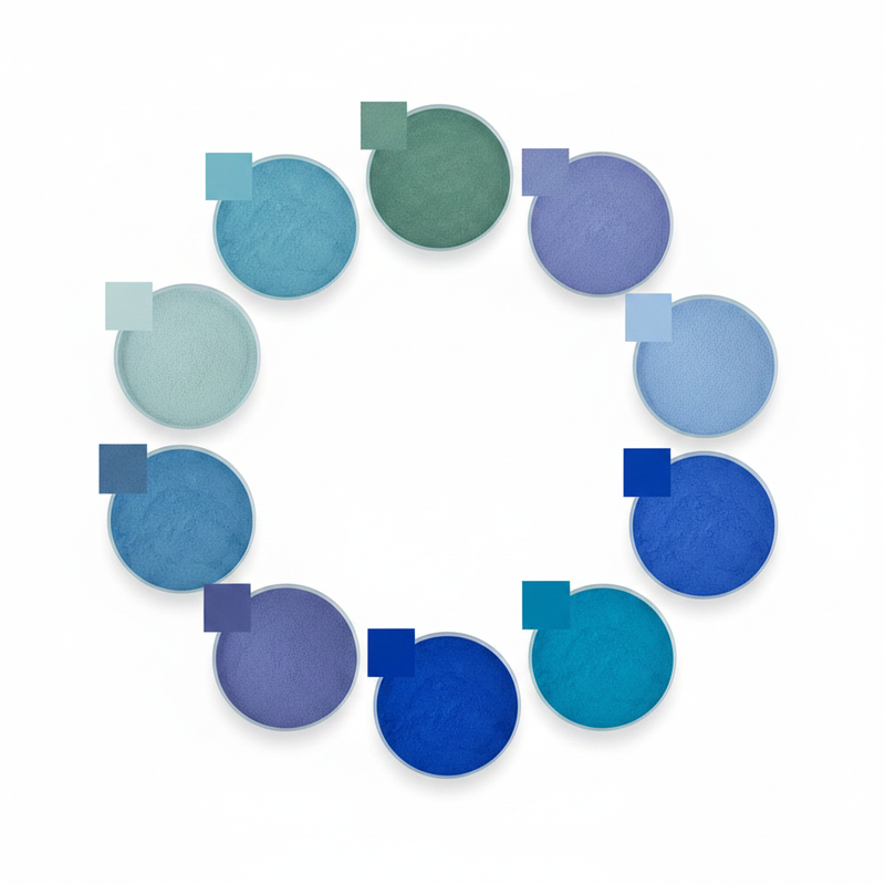 Thompson Enamels Blues Collage