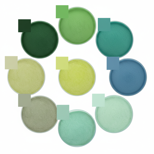 Thompson Enamels Green Collage