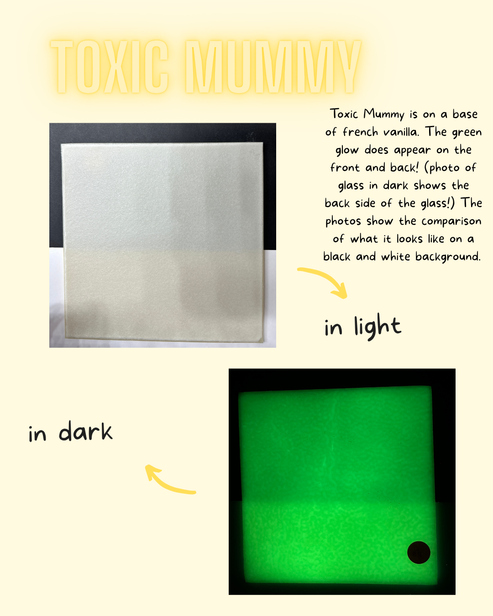Toxic Mummy Glow Glass Sheet COE090 Studio Square