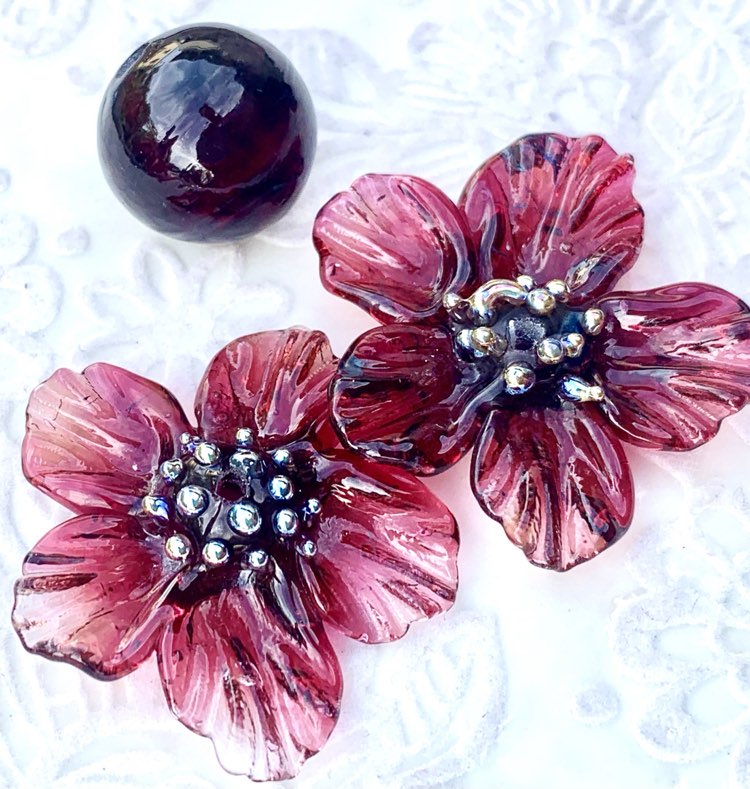 Rubino Oro Vetrofond Transparent Vetrofond Rod 456