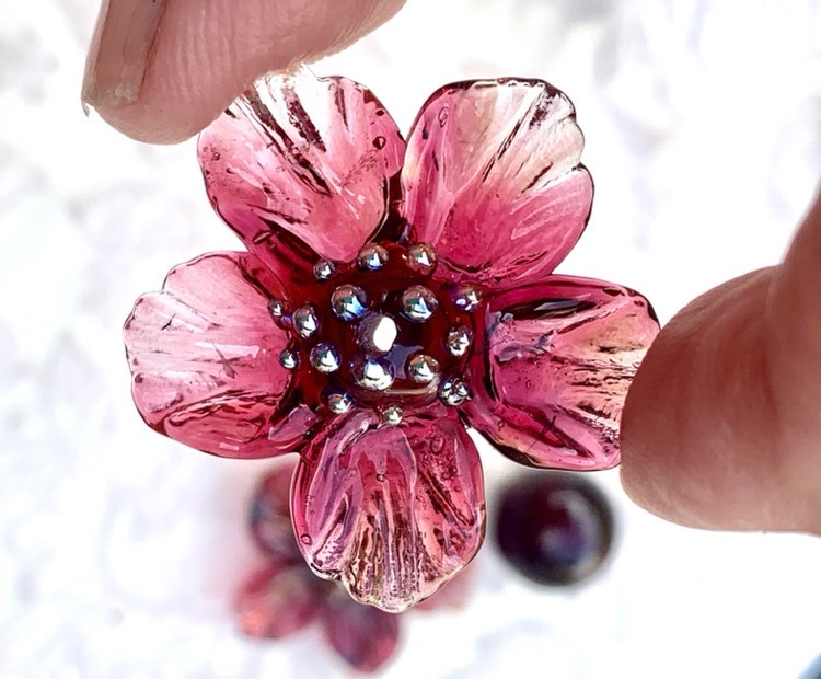 Rubino Oro Vetrofond Transparent Vetrofond Rod 456