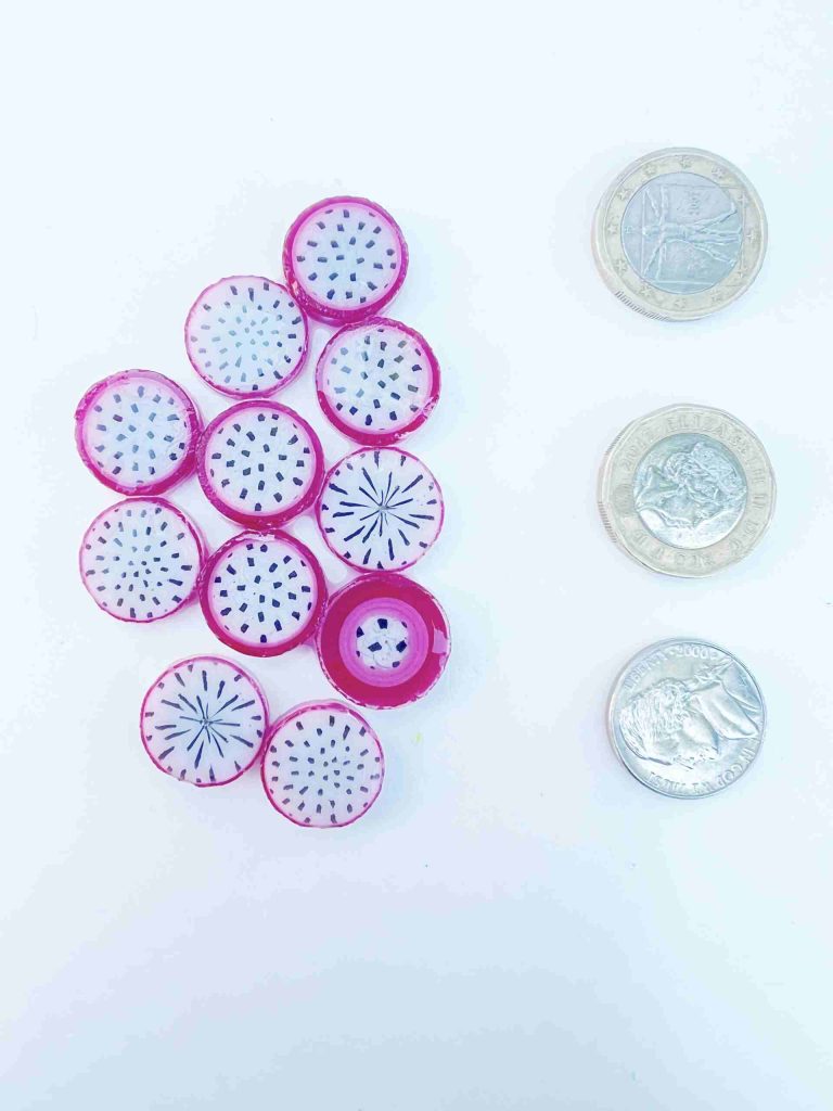 Dragon Fruit XL Millefiori Murrine COE090