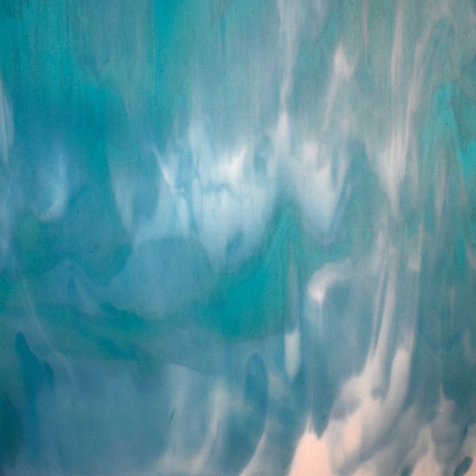 Blue Skies Turquoise, White Opaque Youghiogheny Sheet Y966616M
