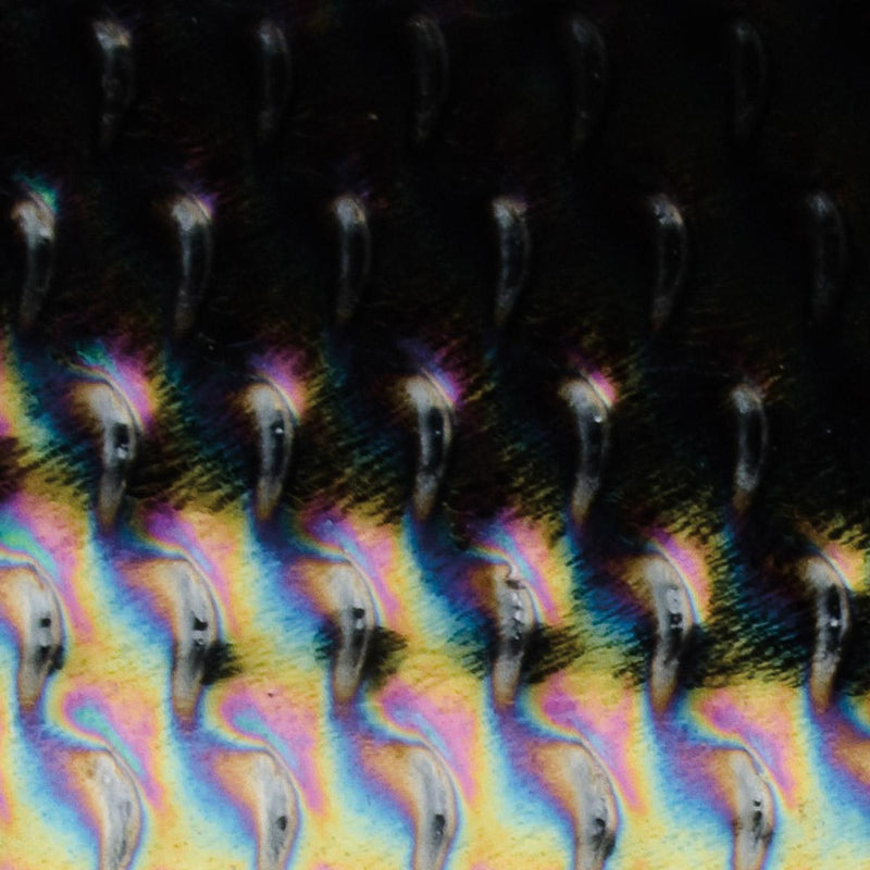 Black with Rainbow Iridescent Pattern Opaque Bullseye Sheet 100 3MM