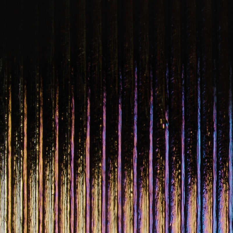 Black Opalescent, Prismatic Texture, Iridescent, Rainbow Opaque Bullseye Full Sheet 100