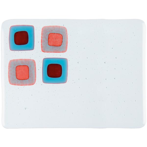 Red Reactive Clear Transparent Bullseye Sheet 1019 3mm Full Sheet