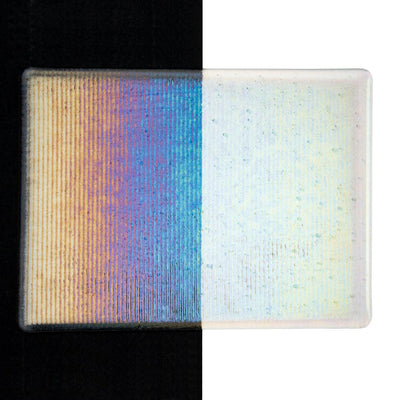 Clear Reed Texture with Rainbow Iridescent Transparent Bullseye Sheet 1101 3MM