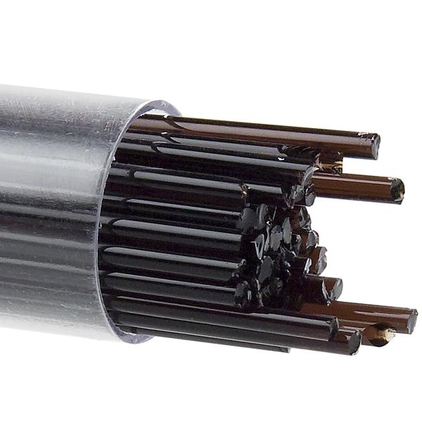 Dark Rose Brown Transparent Bullseye Stringer 1109