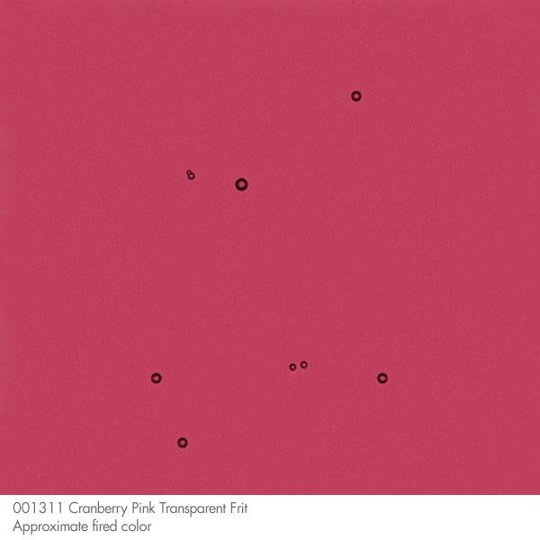 Cranberry Pink Striker Transparent Bullseye Fine Frit 1311