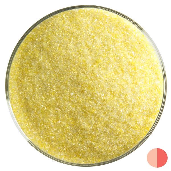 Marigold Yellow Striker Transparent Bullseye Frit 1320