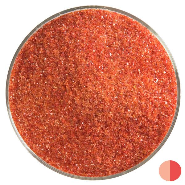 Garnet Red Striker Transparent Bullseye Frit 1322