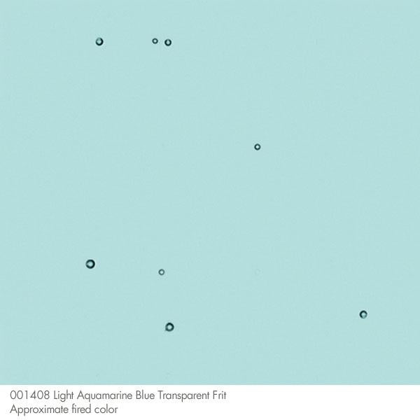 Light Aquamarine Blue Transparent Bullseye Frit 1408