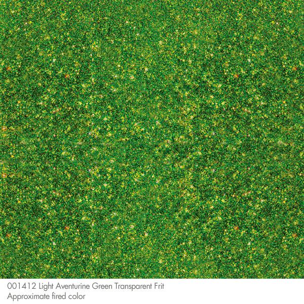 Light Aventurine Green Transparent Bullseye Frit 1412