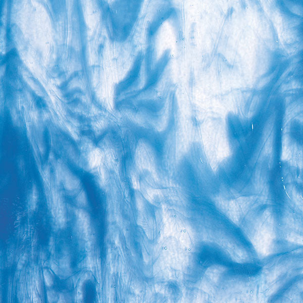 Clear, Egyptian Blue Opal Streaky Bullseye Sheet 2064 3MM