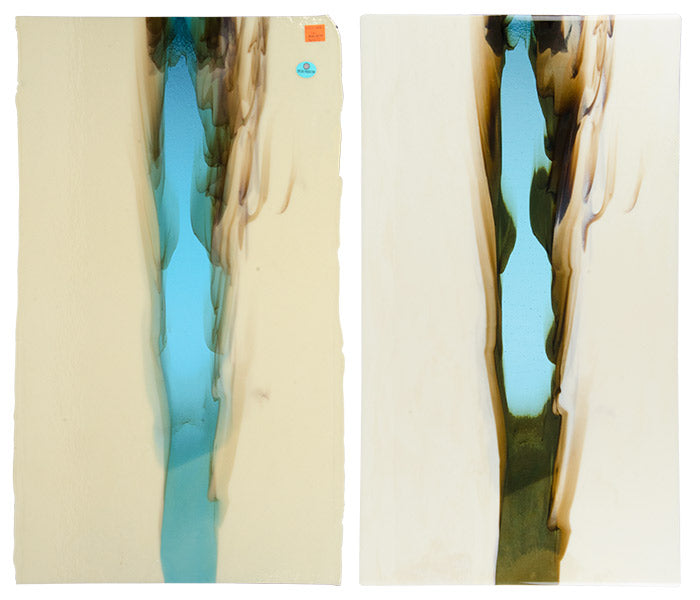 French Vanilla, Light Turquoise Blue Cascade Bullseye Sheet 2537CA 3MM