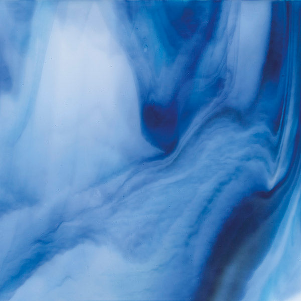 White, Turquoise Blue, Midnight Blue Streaky Bullseye Sheet 3086 3MM