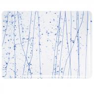 Cobalt Blue, Gray Blue, and Aqua Frit, Blue Streamers Clear Base Bullseye Sheet 4219 3MM