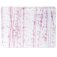 Cranberry and Purple Frit, Cranberry and Purple Streamers Clear Base Collage Bullseye Sheet 4234 3MM