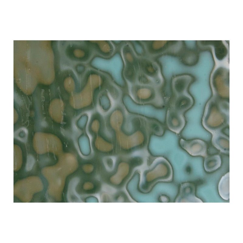 Patina Green Opalescent Mottle Bullseye Sheet 6045 3MM