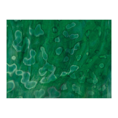Medium Leaf, Emerald Green Mottle Mix Bullseye Sheet 6247 3MM