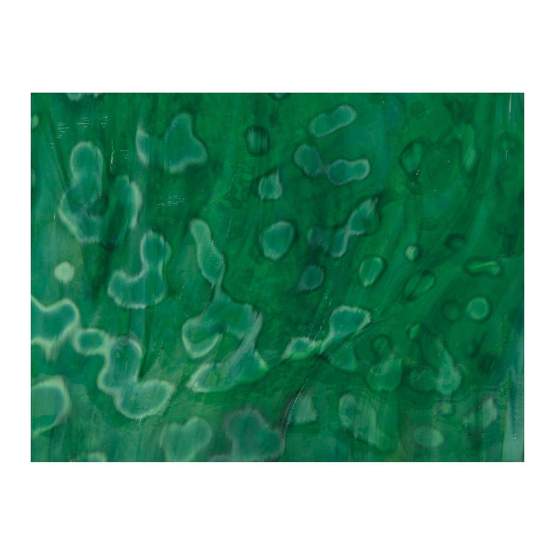 Medium Leaf, Emerald Green Mottle Mix Bullseye Sheet 6247 3MM