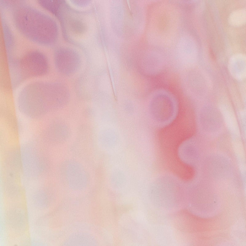 Lemon Yellow, White, Gold-Pink Mottle Mix Bullseye Sheet 6323 3MM