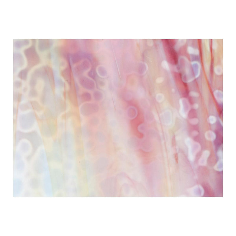 Lemon Yellow, White, Gold-Pink Mottle Mix Bullseye Sheet 6323 3MM