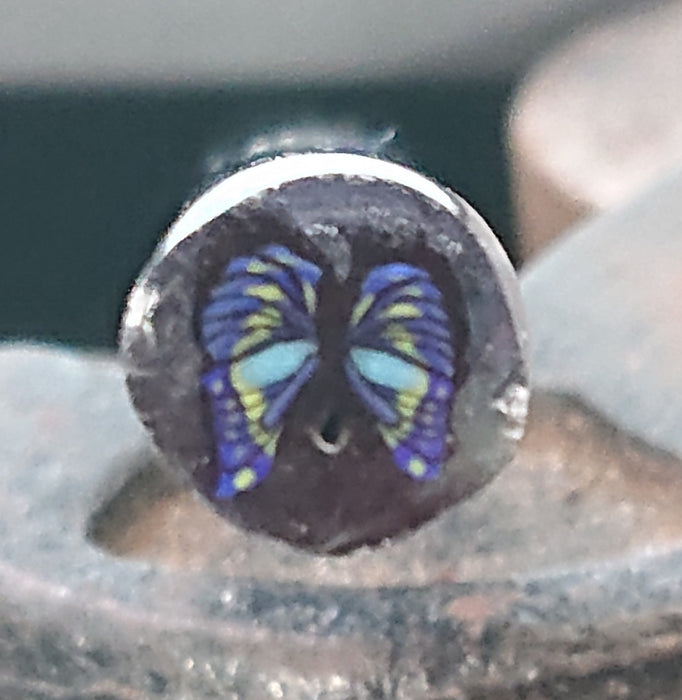 Blue Butterfly Millefiori