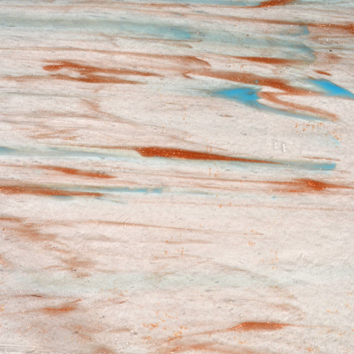 Clear with Goldstone Turquoise Blue Transparent Effetre Sheet 936