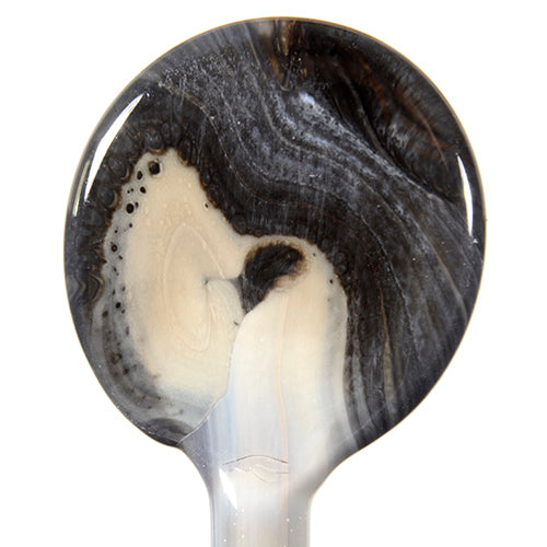 Black Marble Opaque Effetre Rod 774