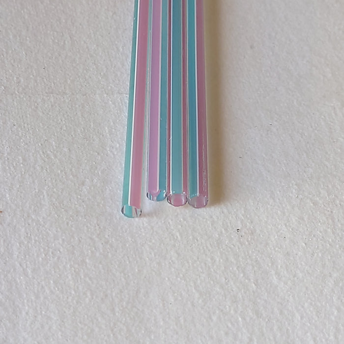 Teal, Pink and White stripes