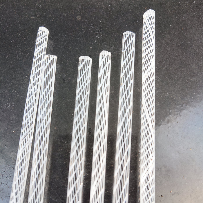 White Zanfirico Transparent Effetre Rod ZF00