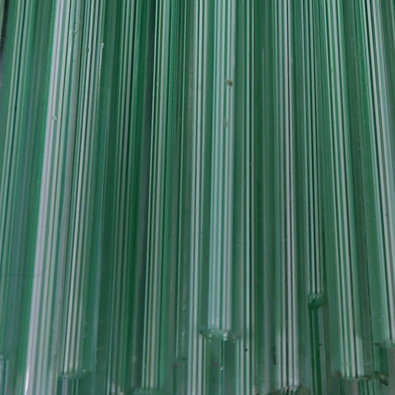 Green and White Millifiori Cane Lauscha Rod SNT110