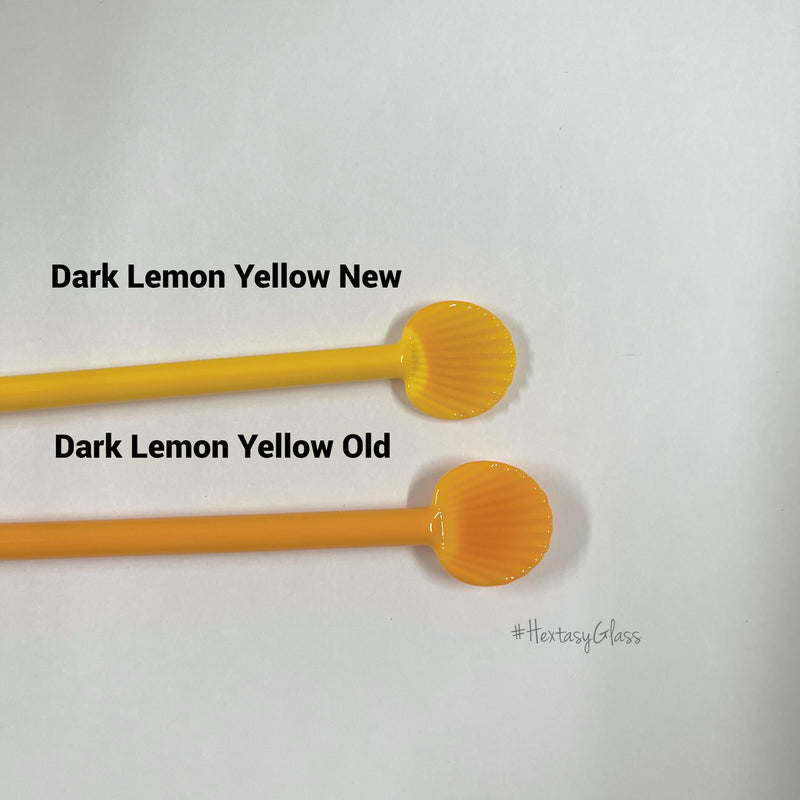 Dark Lemon Yellow Opaque Effetre Rod 412