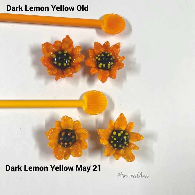 Dark Lemon Yellow Opaque Effetre Rod 412