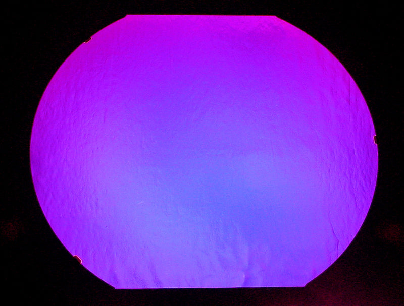 Green Magenta Blue Ripple on Clear Bullseye COE090